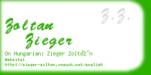zoltan zieger business card